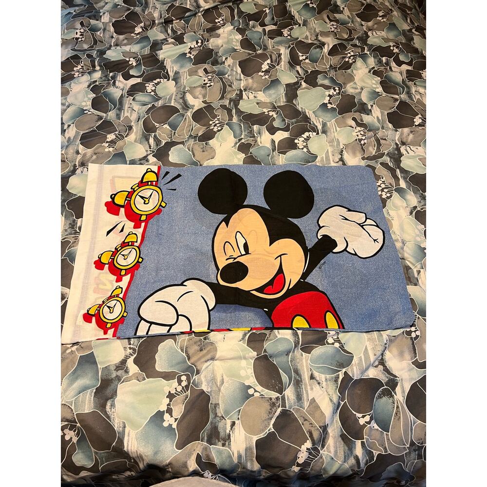 Vintage Micky Mouse Pillowcase 20in X 26in